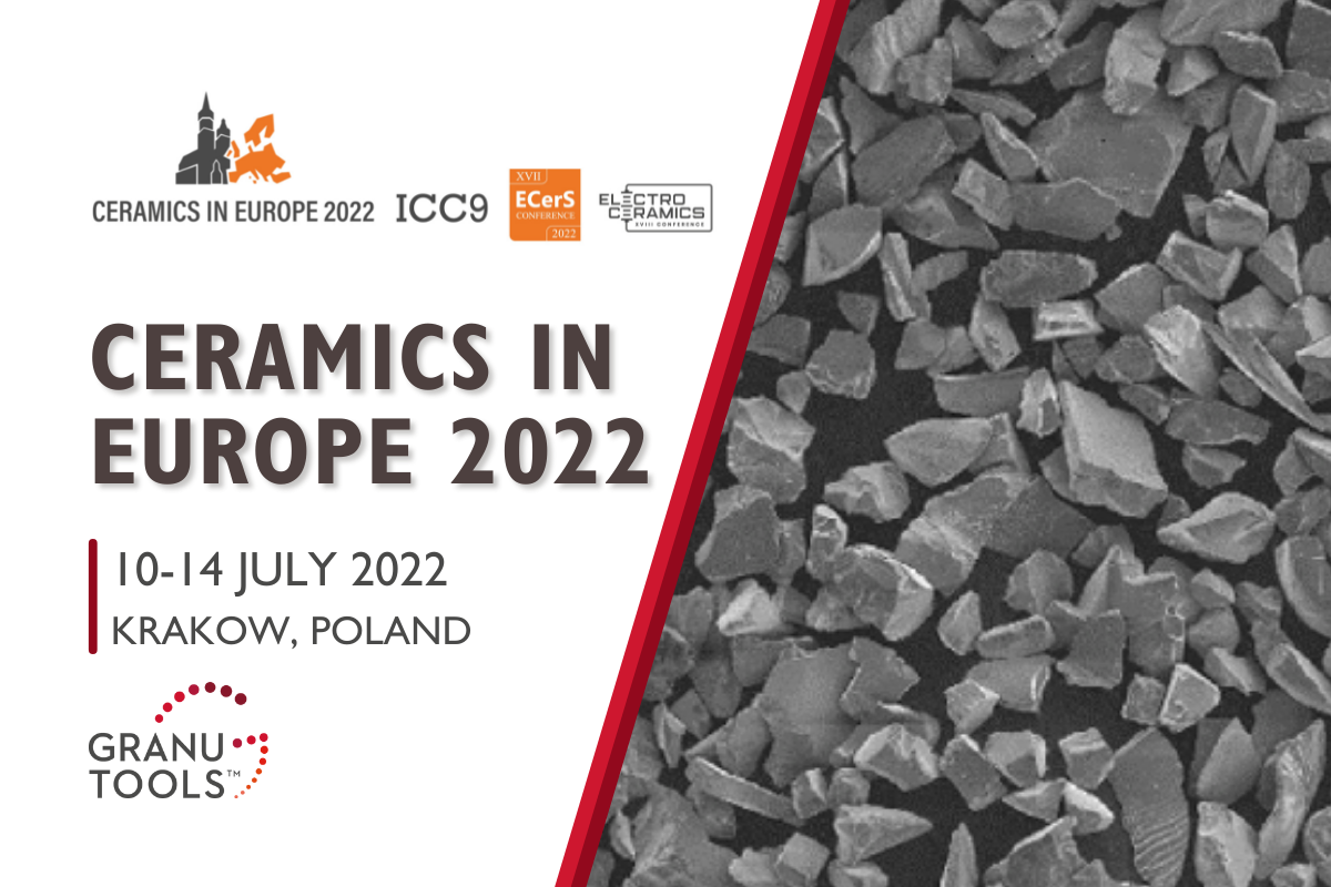 banner of Granutools to share that we will attend Ceramics in Europe (ECerS) 2022